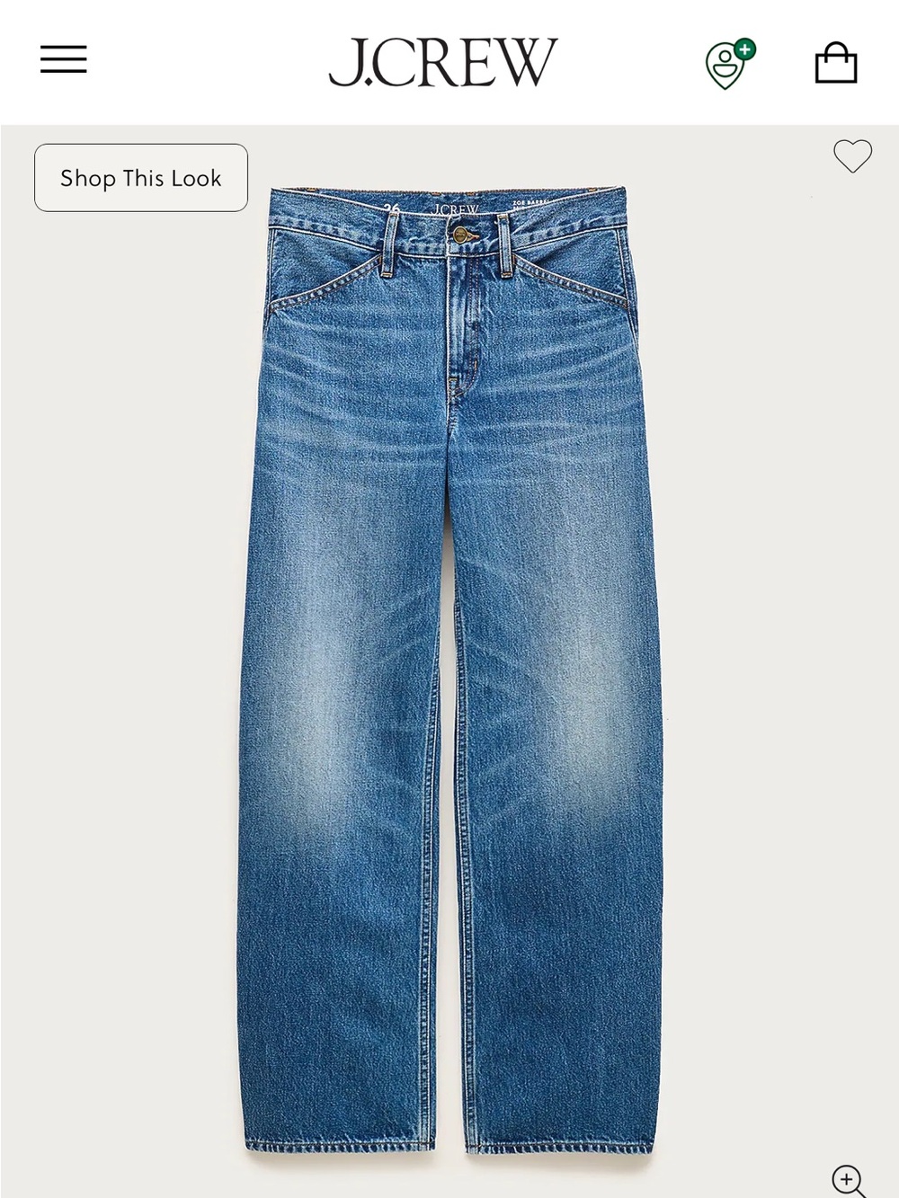 J. Crew Women’s Cropped Zoe Barrel Jean Mid-Rise rigid